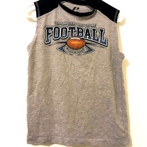 Boys Large PRO SPIRIT Sleeveless Shirt Top- Practice Hard Play Harder / Football